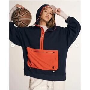 Free People At Your Best Quarter Zip Pullover Sweatshirt Large